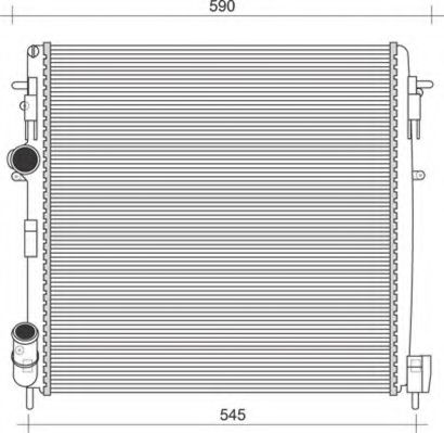 Радиатор охлаждения двигателя MAGNETI MARELLI 350213995000