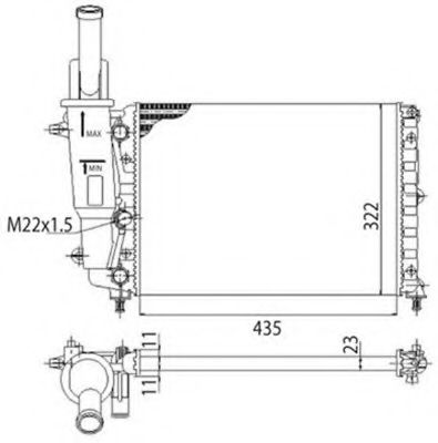 Радиатор охлаждения двигателя MAGNETI MARELLI 350213113003