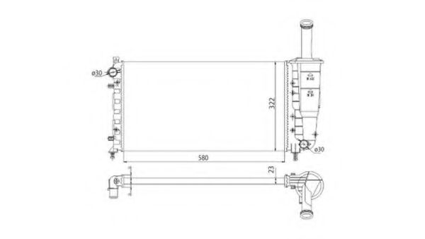 Радиатор охлаждения двигателя MAGNETI MARELLI 350213196003