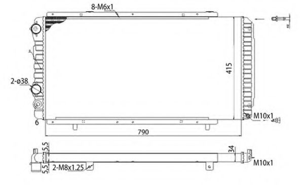 Радиатор охлаждения двигателя MAGNETI MARELLI 350213707003