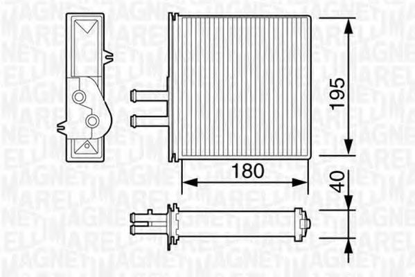 Радиатор печки MAGNETI MARELLI 350218057003