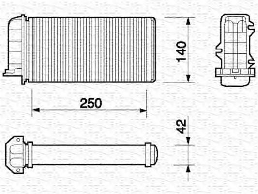 Радиатор печки MAGNETI MARELLI 350218059000