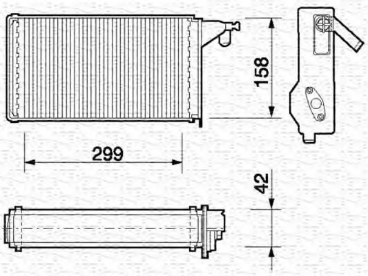 Радиатор печки MAGNETI MARELLI 350218062000