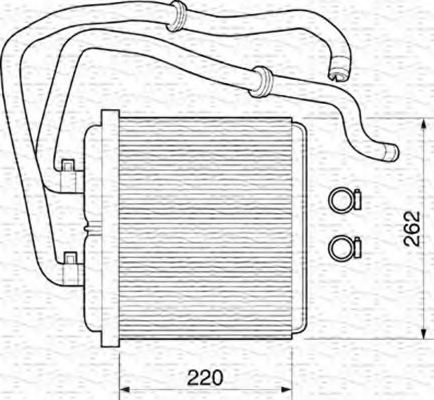 Радиатор печки MAGNETI MARELLI 350218072000