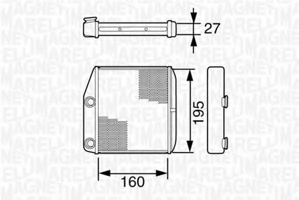 Радиатор печки MAGNETI MARELLI 350218227000