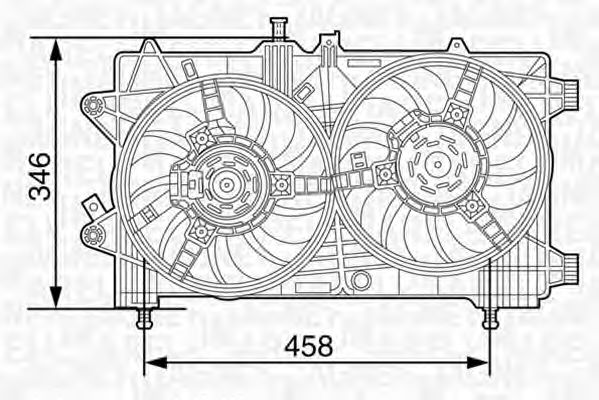 Вентилятор охлаждения двигателя MAGNETI MARELLI 069422447010