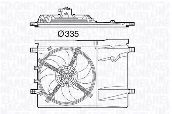 Вентилятор охлаждения двигателя MAGNETI MARELLI 069422577010