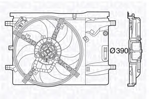 Вентилятор охлаждения двигателя MAGNETI MARELLI 069422578010