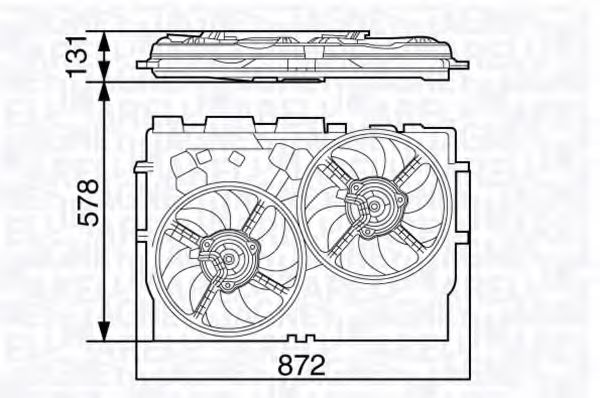 Вентилятор охлаждения двигателя MAGNETI MARELLI 069422583010