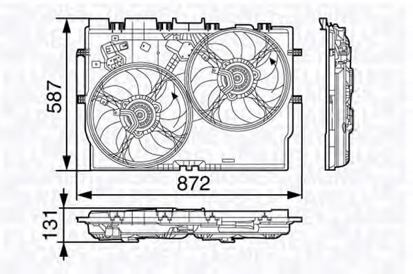 Вентилятор охлаждения двигателя MAGNETI MARELLI 069422584010