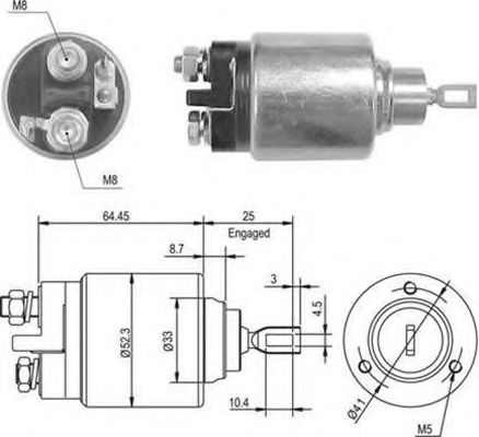 Втягивающее реле стартера MAGNETI MARELLI 940113050011