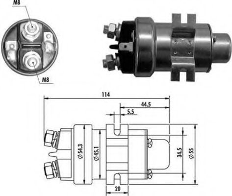 Втягивающее реле стартера MAGNETI MARELLI 940113050019
