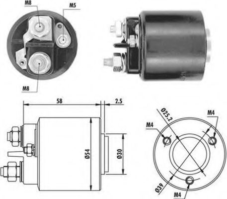 Втягивающее реле стартера MAGNETI MARELLI 940113050059