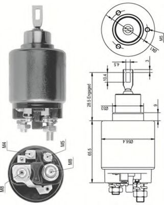 Втягивающее реле стартера MAGNETI MARELLI 940113050124