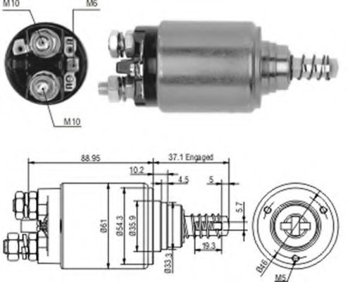 Втягивающее реле стартера MAGNETI MARELLI 940113050186