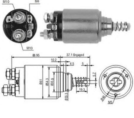 Втягивающее реле стартера MAGNETI MARELLI 940113050189