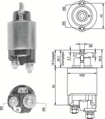 Втягивающее реле стартера MAGNETI MARELLI 940113050233