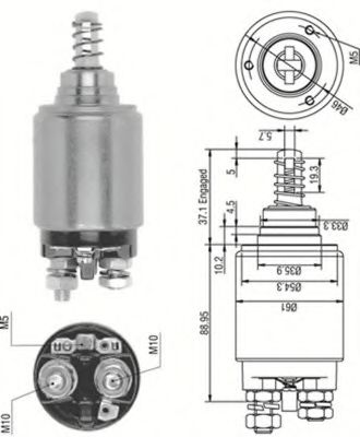 Втягивающее реле стартера MAGNETI MARELLI 940113050252
