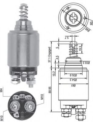 Втягивающее реле стартера MAGNETI MARELLI 940113050262