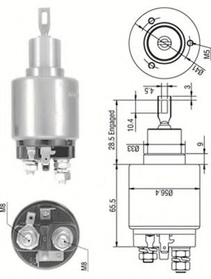 Втягивающее реле стартера MAGNETI MARELLI 940113050270