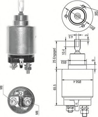 Втягивающее реле стартера MAGNETI MARELLI 940113050273