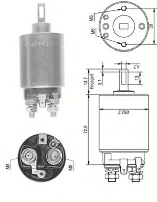 Втягивающее реле стартера magnetimarelli 940113050282