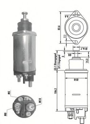 Втягивающее реле стартера magnetimarelli 940113050306