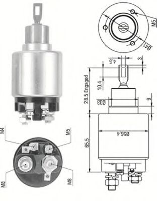Втягивающее реле стартера MAGNETI MARELLI 940113050323