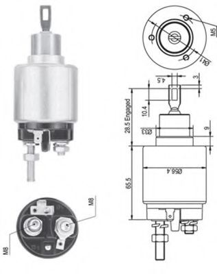 Втягивающее реле стартера MAGNETI MARELLI 940113050325
