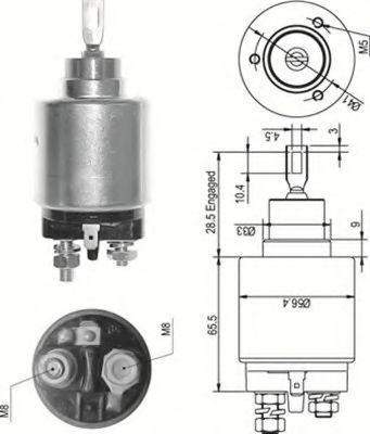 Втягивающее реле стартера MAGNETI MARELLI 940113050327