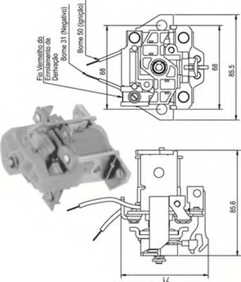Втягивающее реле стартера MAGNETI MARELLI 940113050338