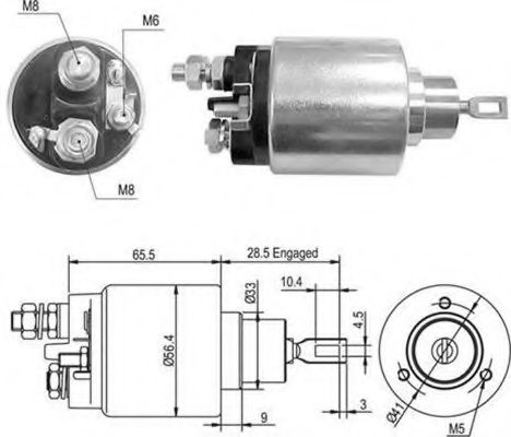Втягивающее реле стартера MAGNETI MARELLI 940113050365