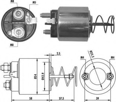 Втягивающее реле стартера MAGNETI MARELLI 940113050371