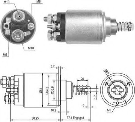 Втягивающее реле стартера MAGNETI MARELLI 940113050389