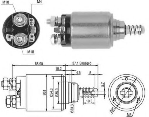 Втягивающее реле стартера MAGNETI MARELLI 940113050402