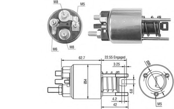 Втягивающее реле стартера MAGNETI MARELLI 940113050423