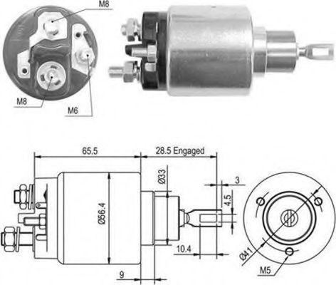 Втягивающее реле стартера MAGNETI MARELLI 940113050428