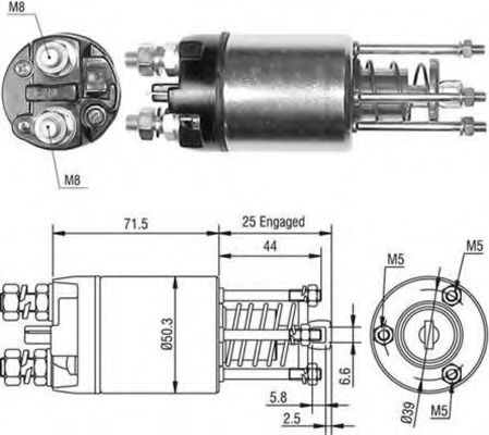 Втягивающее реле стартера MAGNETI MARELLI 940113050460
