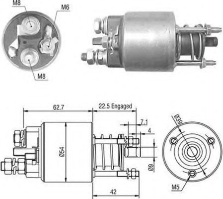 Втягивающее реле стартера MAGNETI MARELLI 940113050470