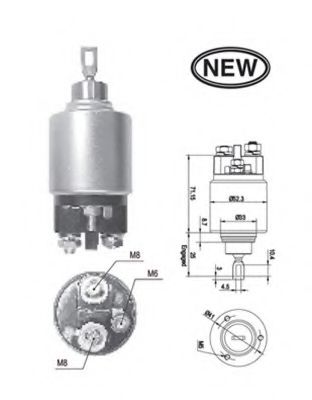 Втягивающее реле стартера MAGNETI MARELLI 940113050543