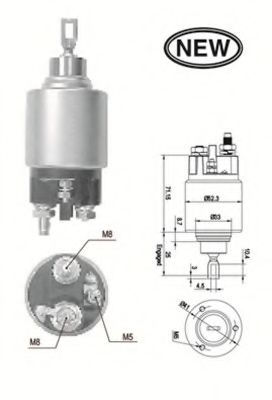 Втягивающее реле стартера MAGNETI MARELLI 940113050554