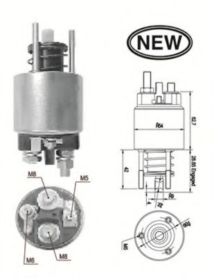 Втягивающее реле стартера MAGNETI MARELLI 940113050556