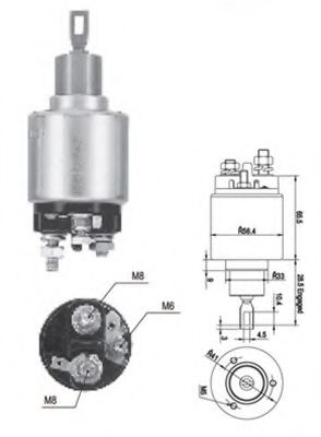 Втягивающее реле стартера MAGNETI MARELLI 940113050558