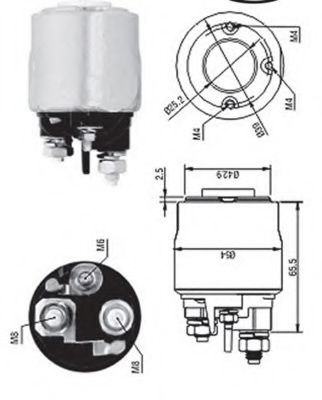 Втягивающее реле стартера MAGNETI MARELLI 940113050570