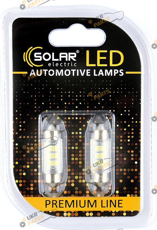 LED лампа SOLAR 12V SV8.5 T11x36 6SMD 2835 white C5W (SL1350)