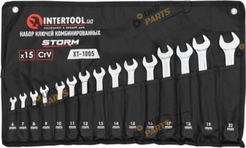 Набор комбинированных ключей Intertool 6 мм 15 шт. (6-22мм) (XT-1005)