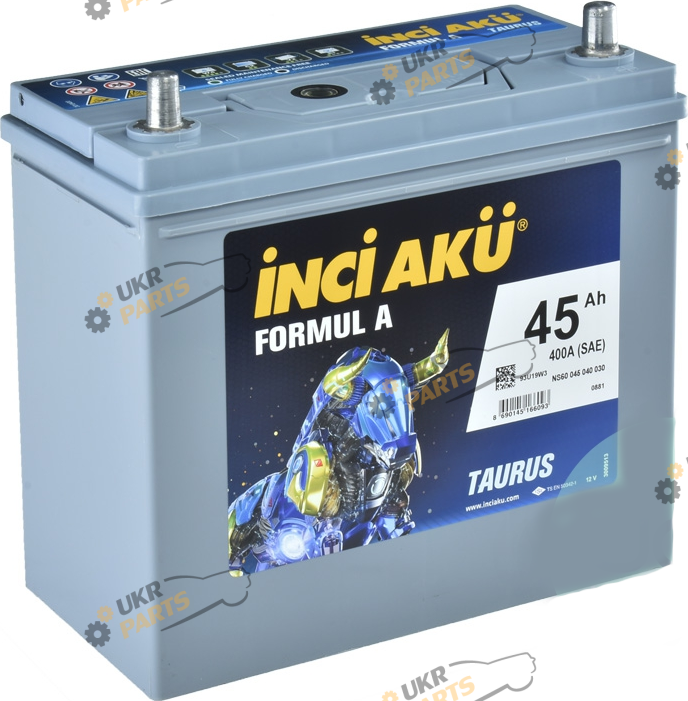 Автомобильный аккумулятор INCI AKU FORMUL A TAURUS ASIA 45 Ач (NS60 045 040 030)