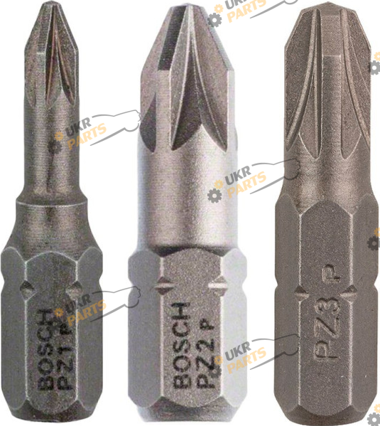 Набор бит Bosch PZ1, PZ2, PZ3 XH, 25 мм (2609255967)