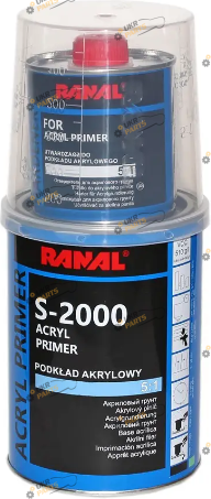 Грунтовка Ranal акриловая 5+1 HS S-2000, с отвердителем 0.16 л графитовый 800 мл (10362-3)