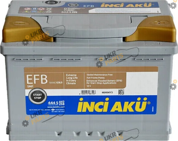 Автомобильный аккумулятор INCI AKU EFB Nanogold 730A 75 Ач (LB4 075 073 013)